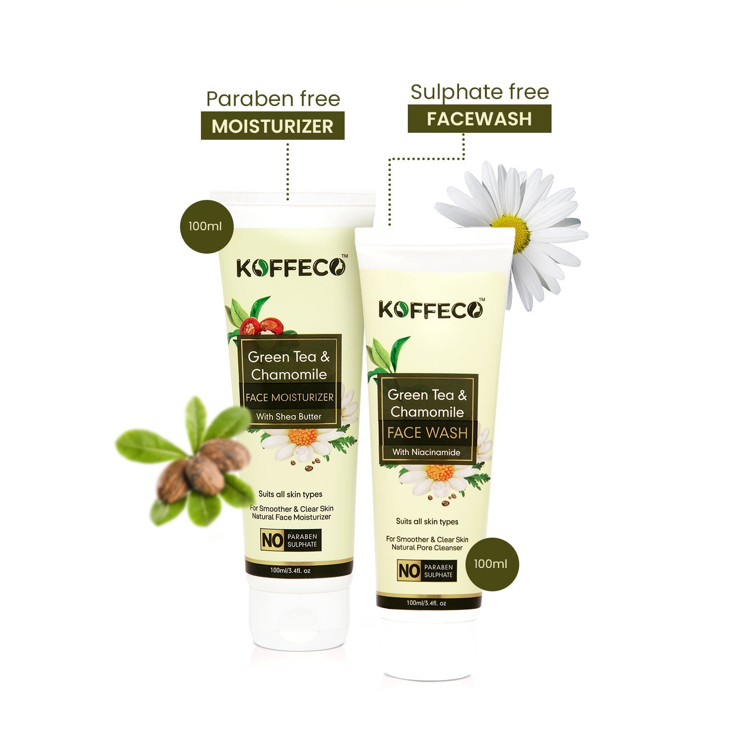 Green Tea & Chamomile Skincare Duo
