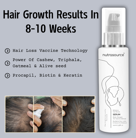 Nutrasource Hair Growth Serum Infused with Cashew and Oatmeal for Men & Women